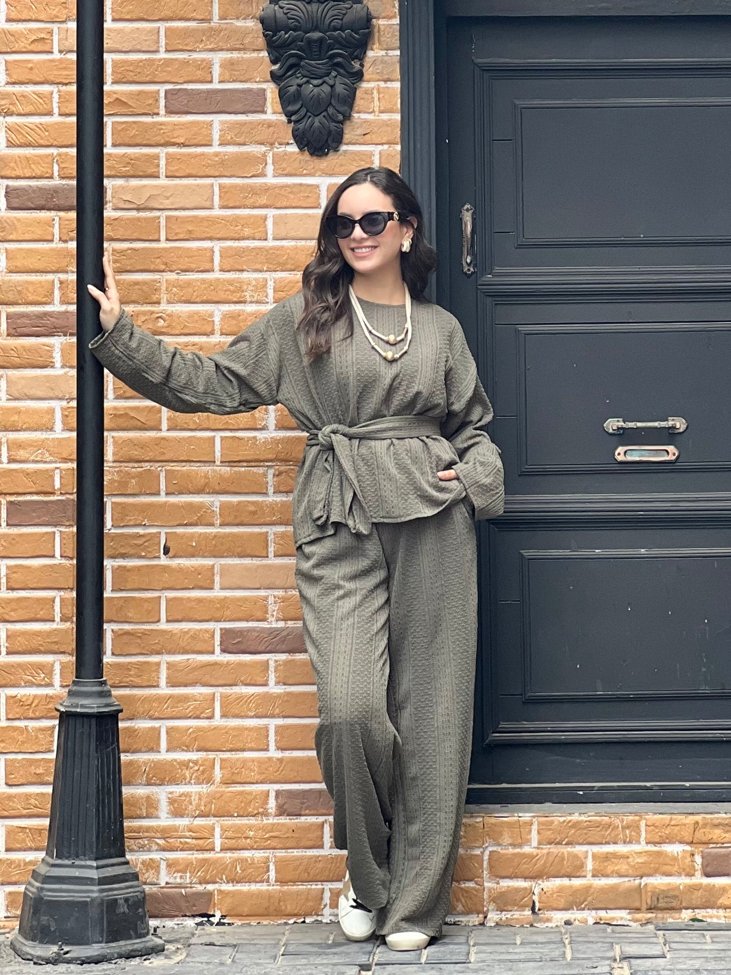 The Urban Knitwear Set For Summer (Olive Green)