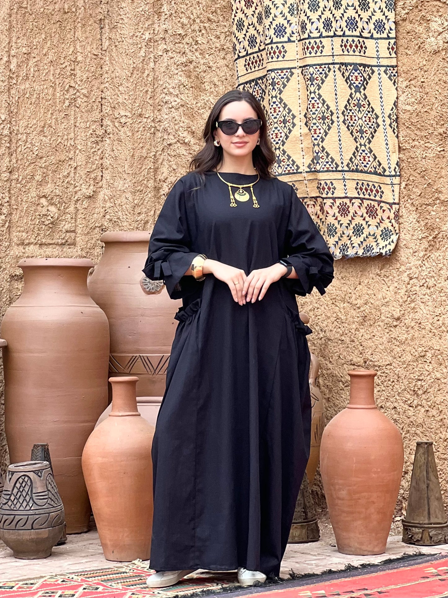 Fräulein Linen dress (Black)