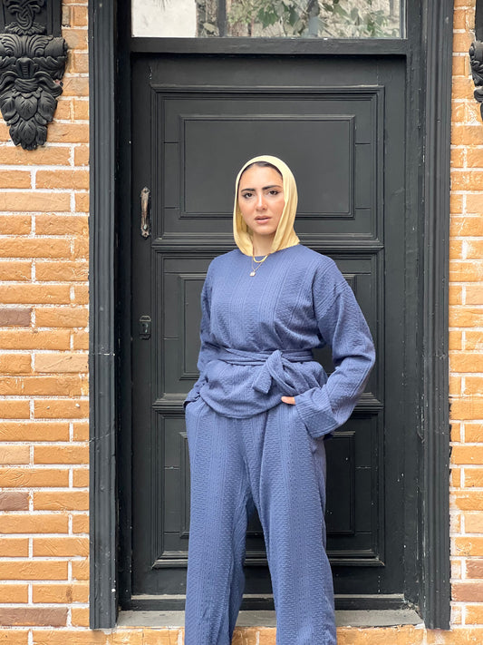 The Urban Knitwear Set for Summer (Dusty Blue)