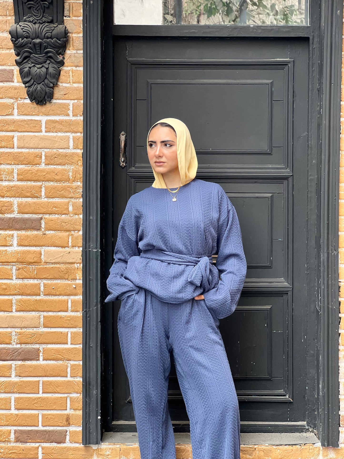 The Urban Knitwear Set for Summer (Dusty Blue)