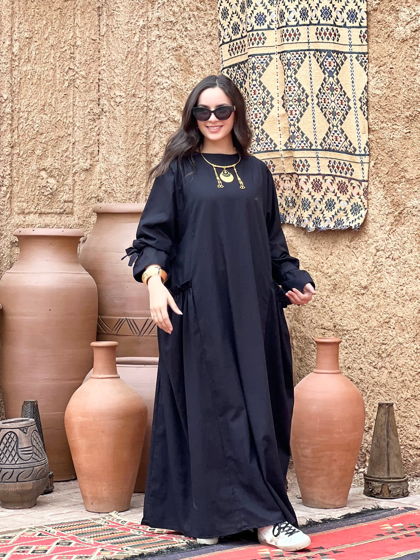 Fräulein Linen dress (Black)
