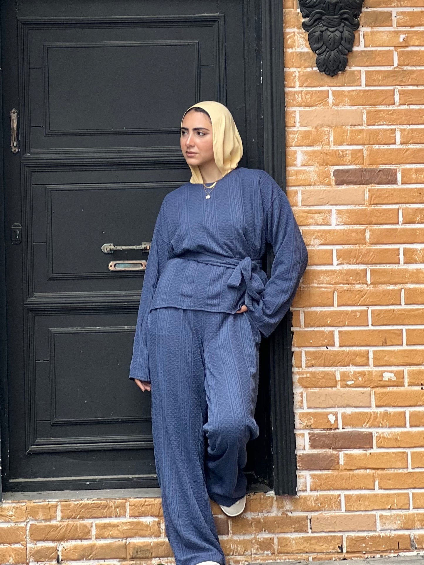 The Urban Knitwear Set for Summer (Dusty Blue)