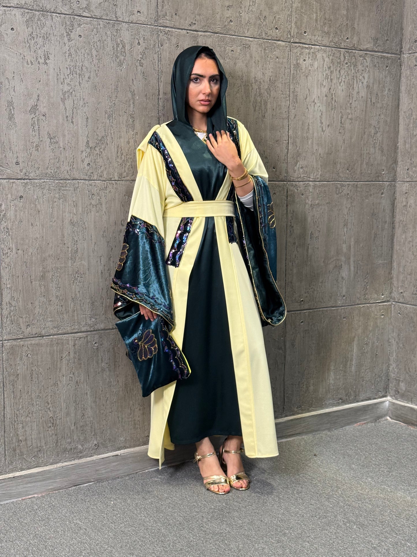 Emerald Golden Kaftan