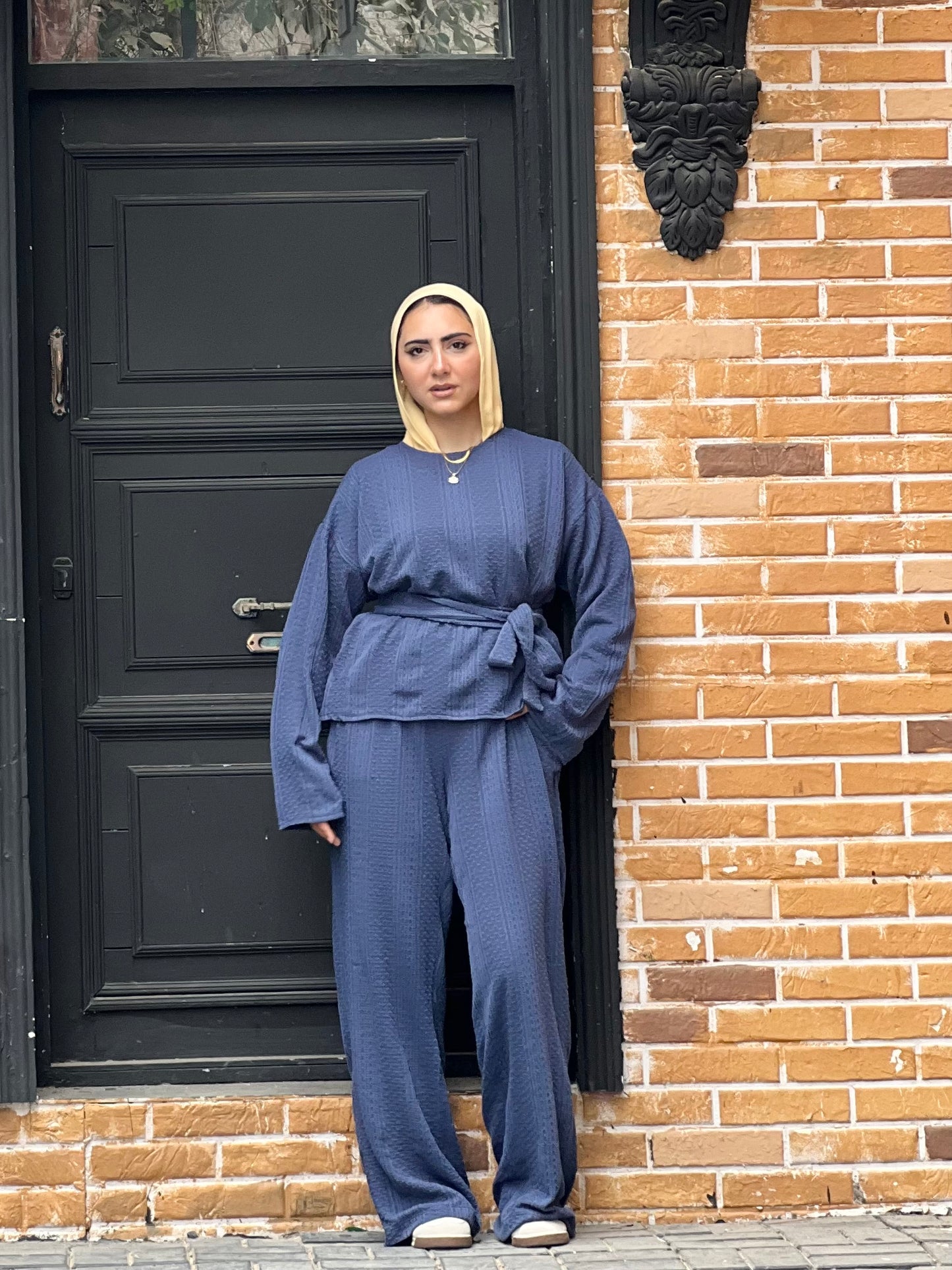 The Urban Knitwear Set for Summer (Dusty Blue)
