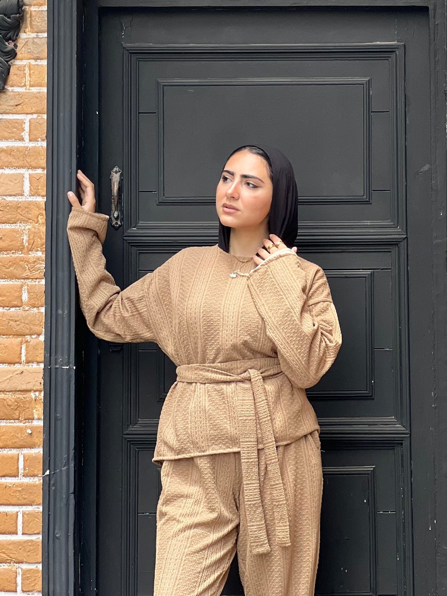 The Urban Knitwear set for Summer (Camel Beige)