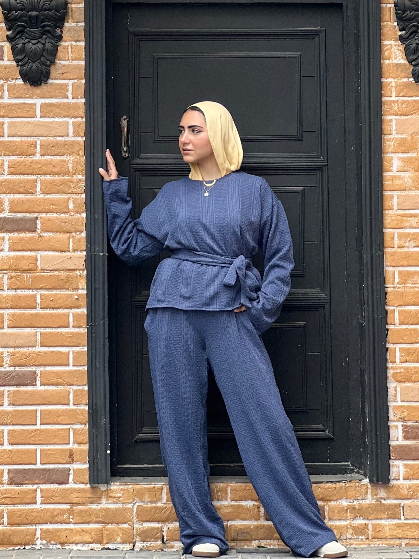 The Urban Knitwear Set for Summer (Dusty Blue)