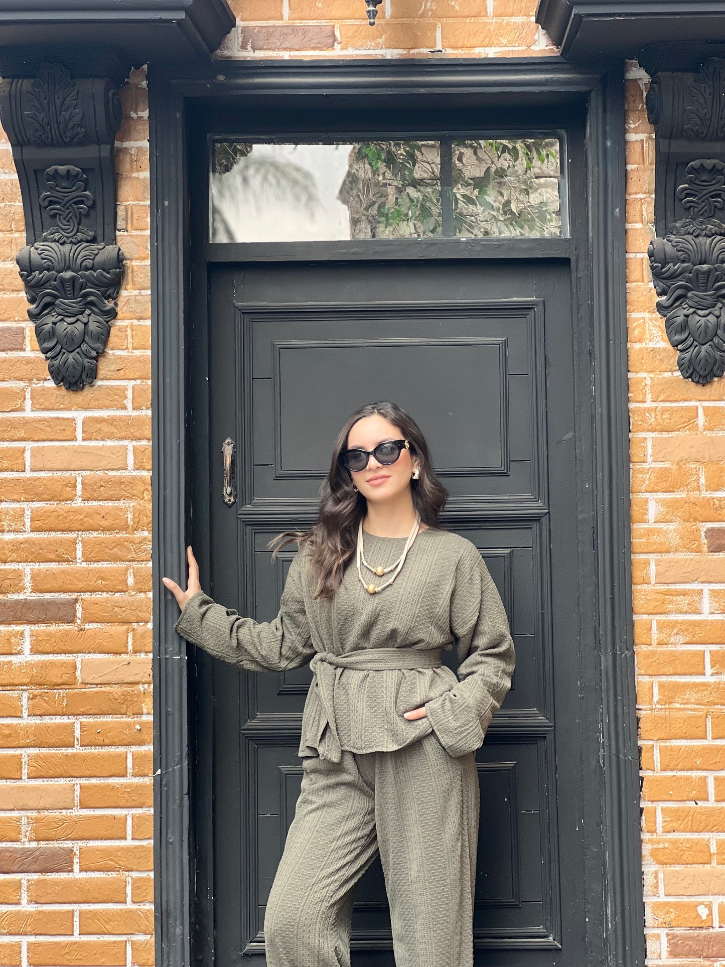 The Urban Knitwear Set For Summer (Olive Green)