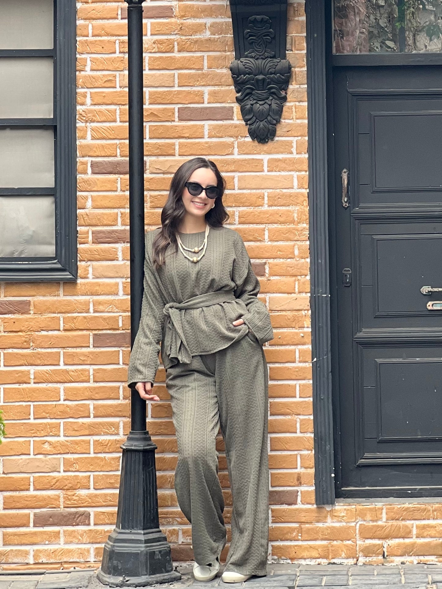 The Urban Knitwear Set For Summer (Olive Green)