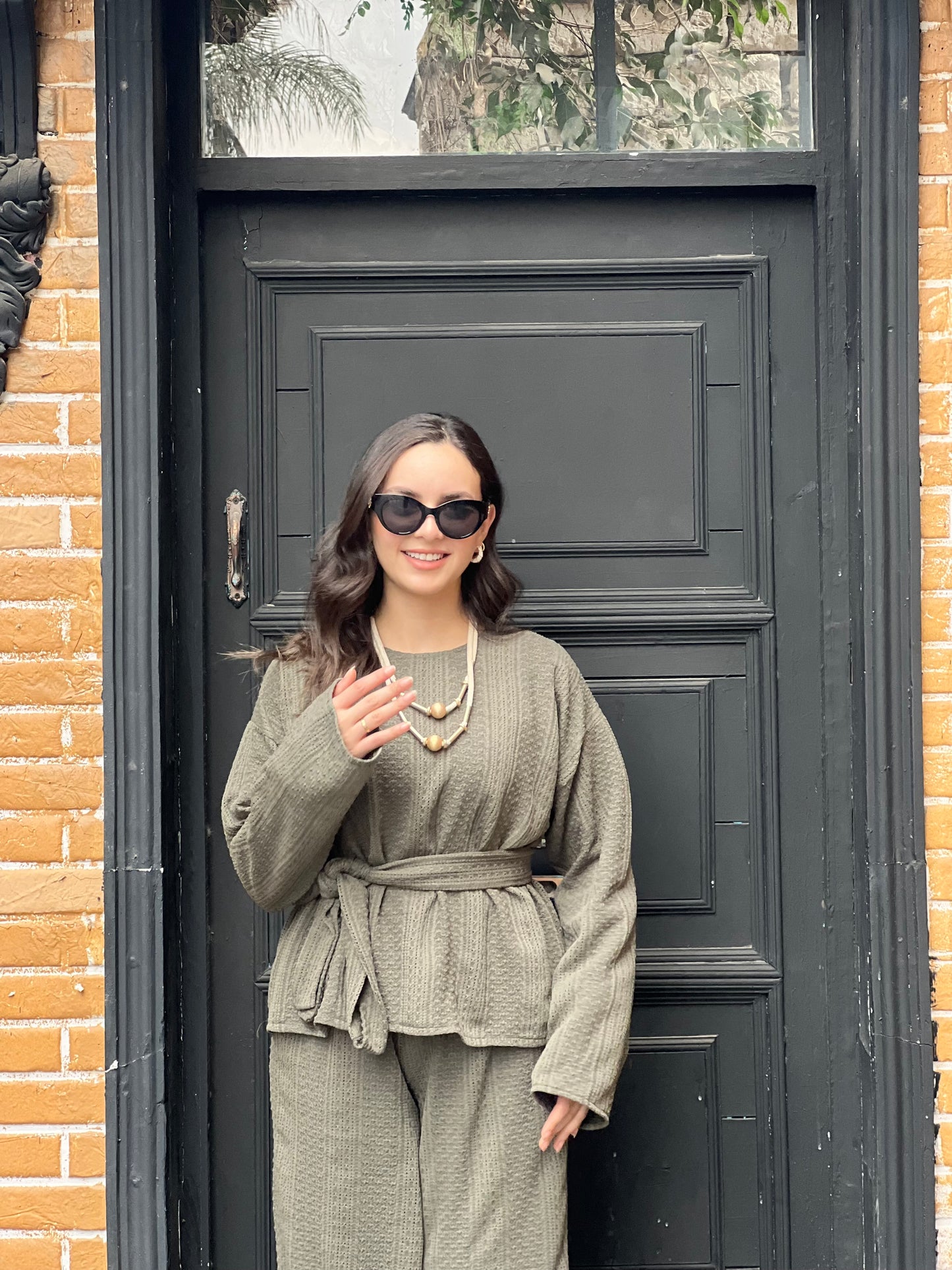 The Urban Knitwear Set For Summer (Olive Green)