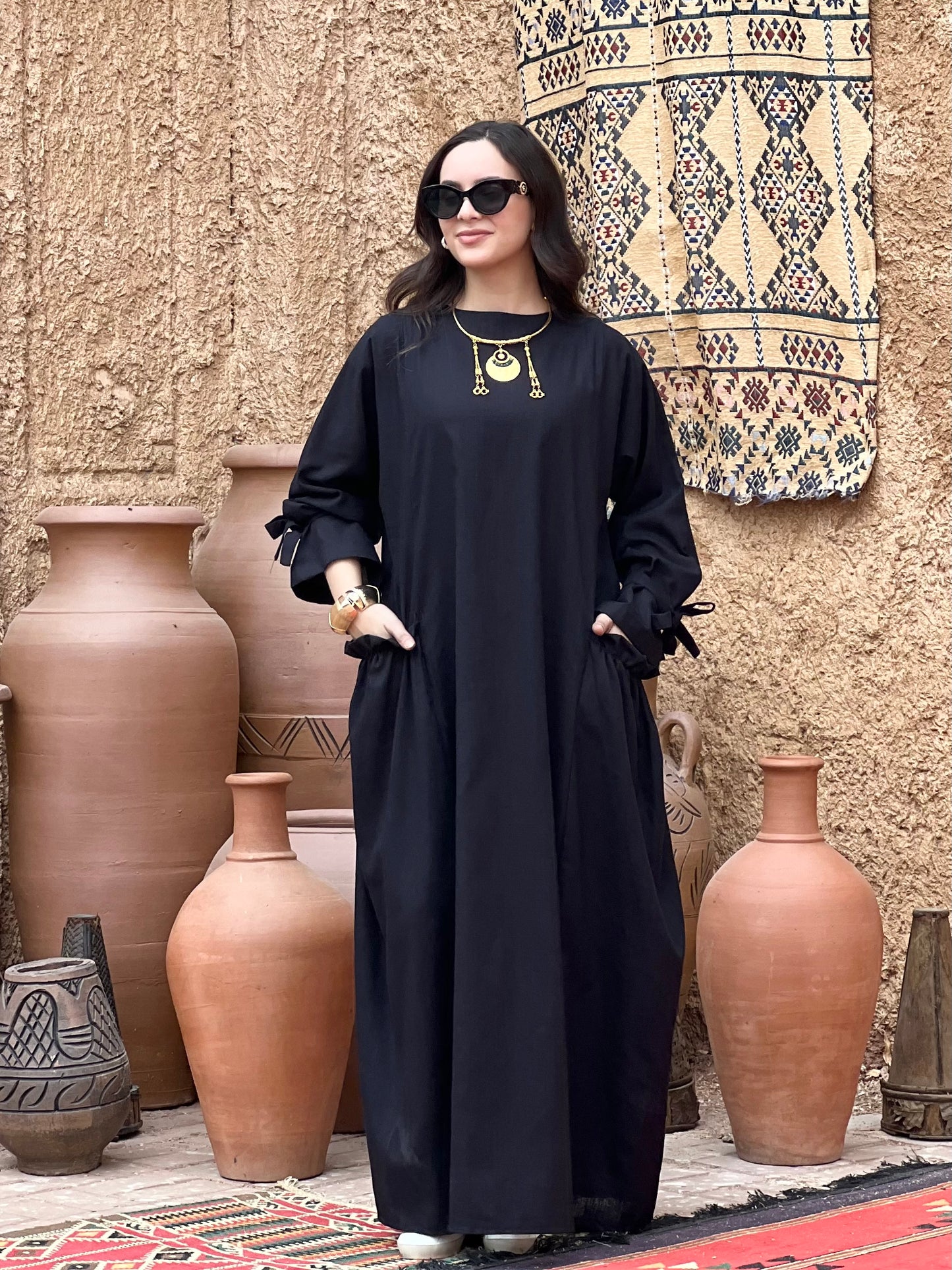 Fräulein Linen dress (Black)