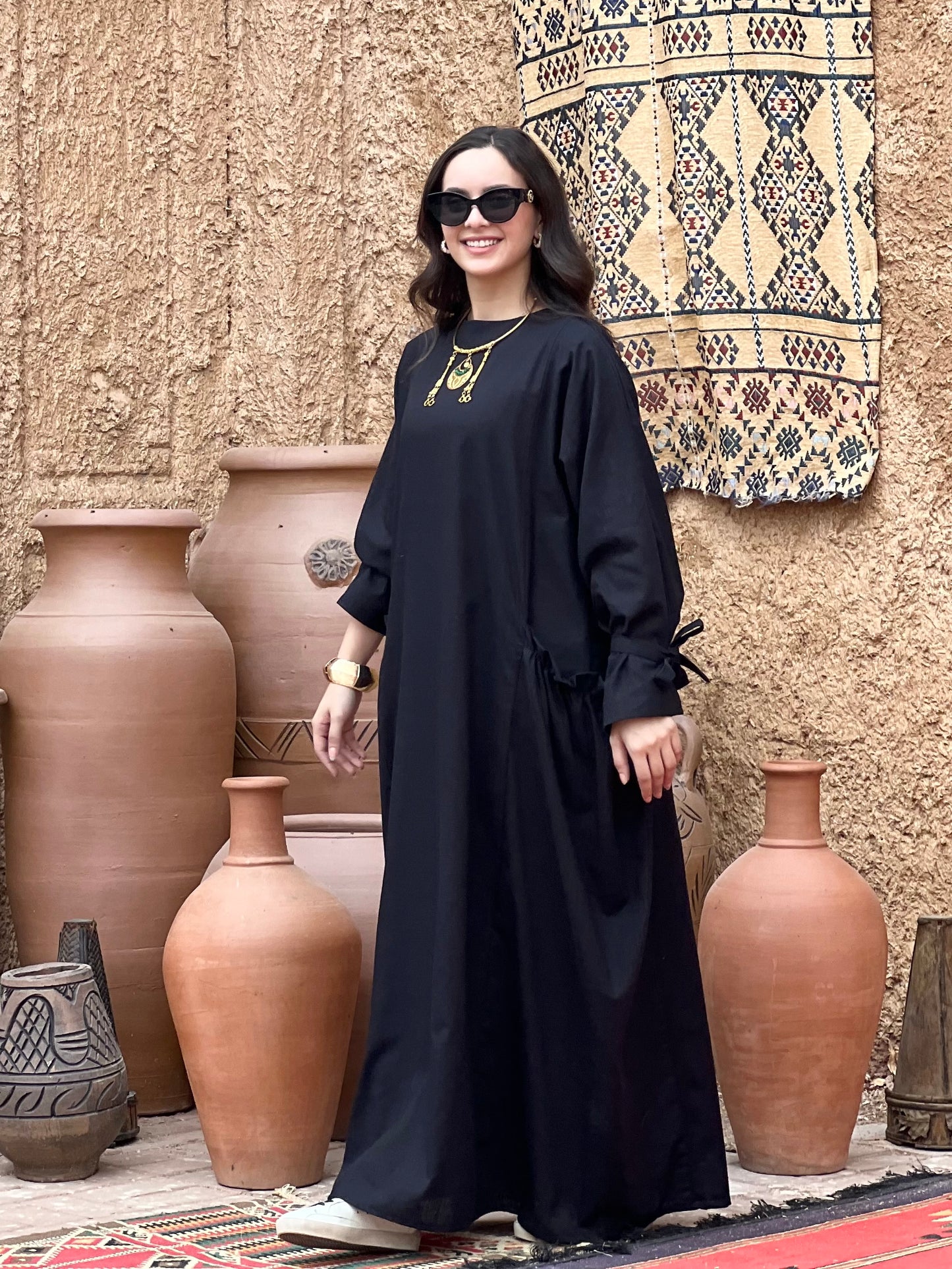 Fräulein Linen dress (Black)