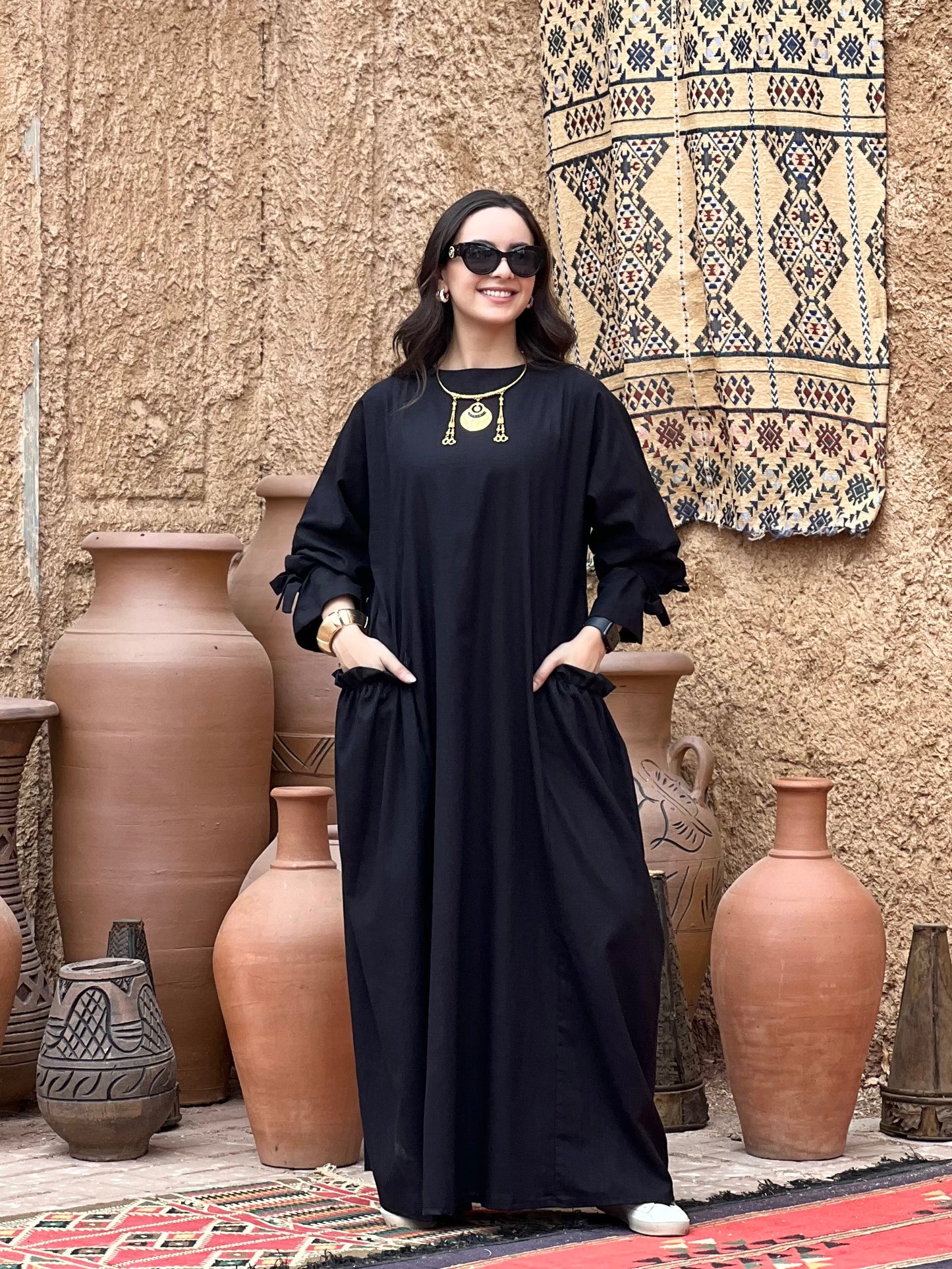 Fräulein Linen dress (Black)