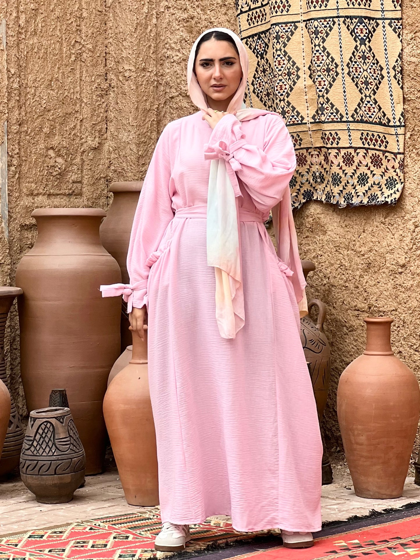 Fräulein Linen dress (pink)