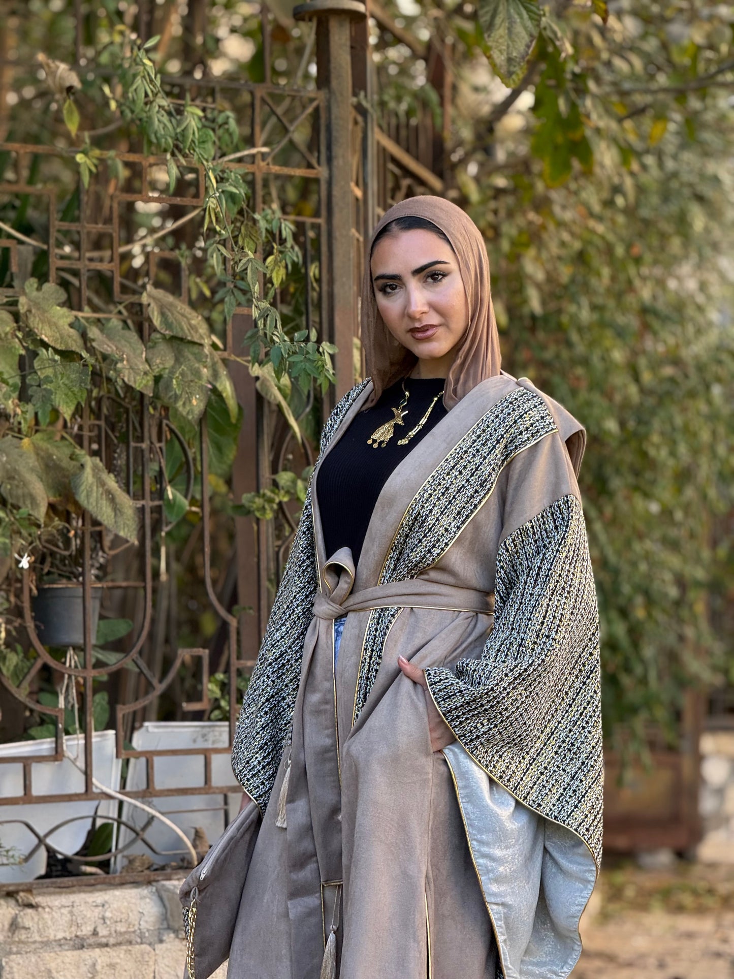 Mocha Shimmery kaftan