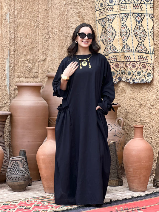 Fräulein Linen dress (Black)