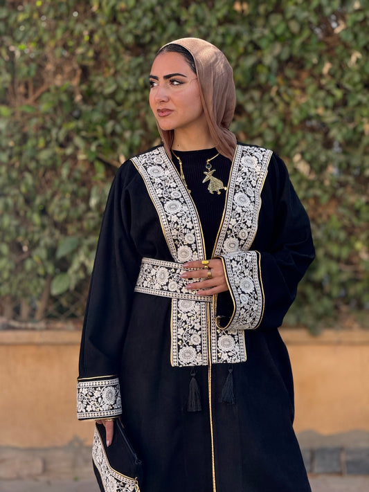 Floral Black Kaftan