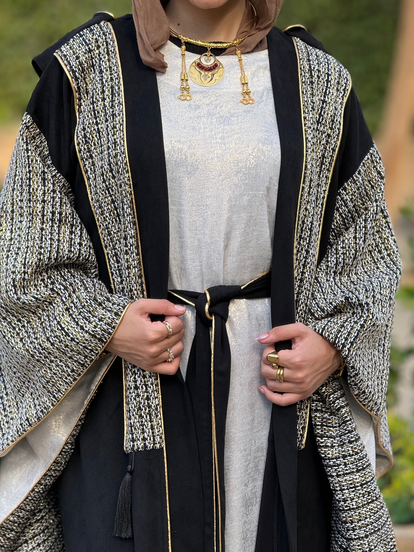 Shimmery Black Kaftan