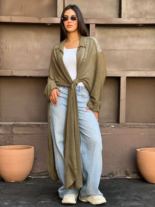 The Many Ways Cardigan in Army Green