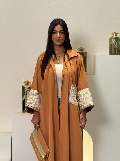 Orange Calligraphy Kaftan