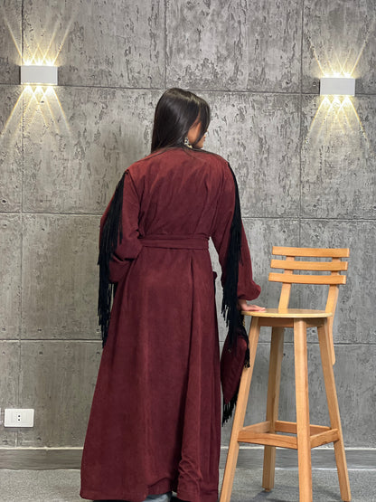 Turkish Velvet Maroon kaftan
