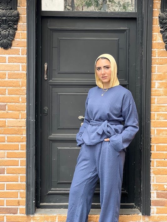 The Urban Knitwear Set for Summer (Dusty Blue)