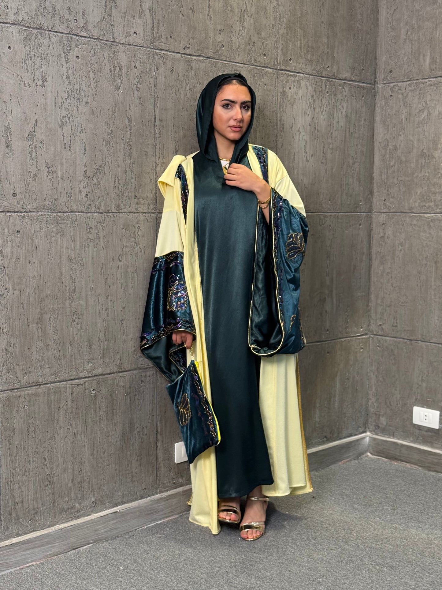Emerald Golden Kaftan