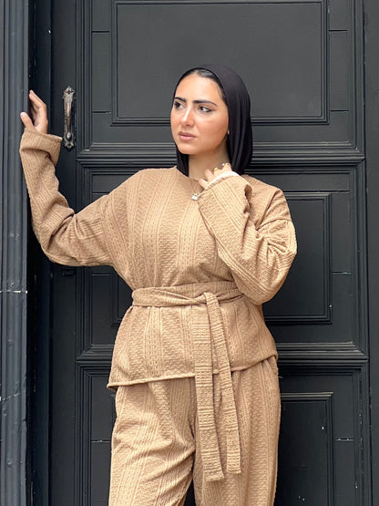 The Urban Knitwear set for Summer (Camel Beige)