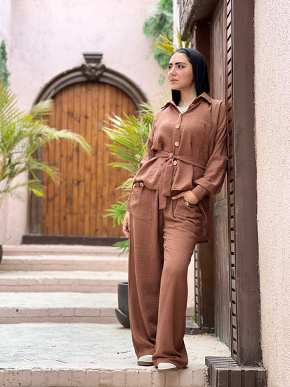 Fräulein linen set (Dark Camel)