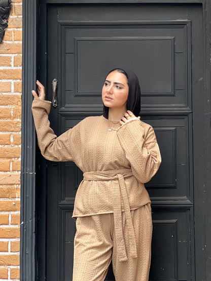 The Urban Knitwear set for Summer (Camel Beige)