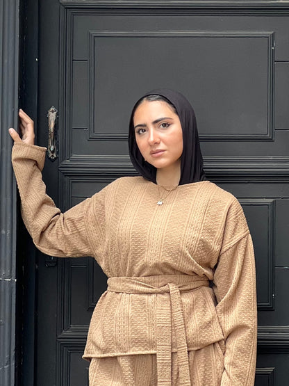 The Urban Knitwear set for Summer (Camel Beige)