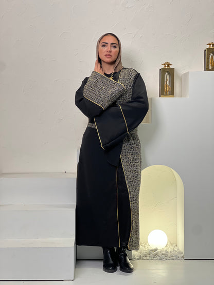 Half and Half black kaftan