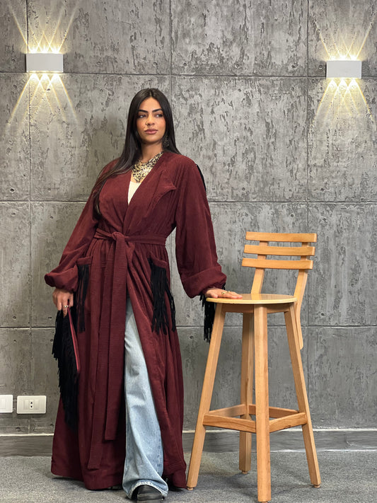 Turkish Velvet Maroon kaftan