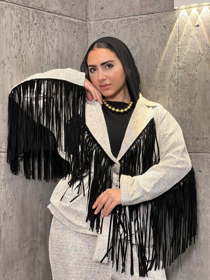 Tweed Fringe Set