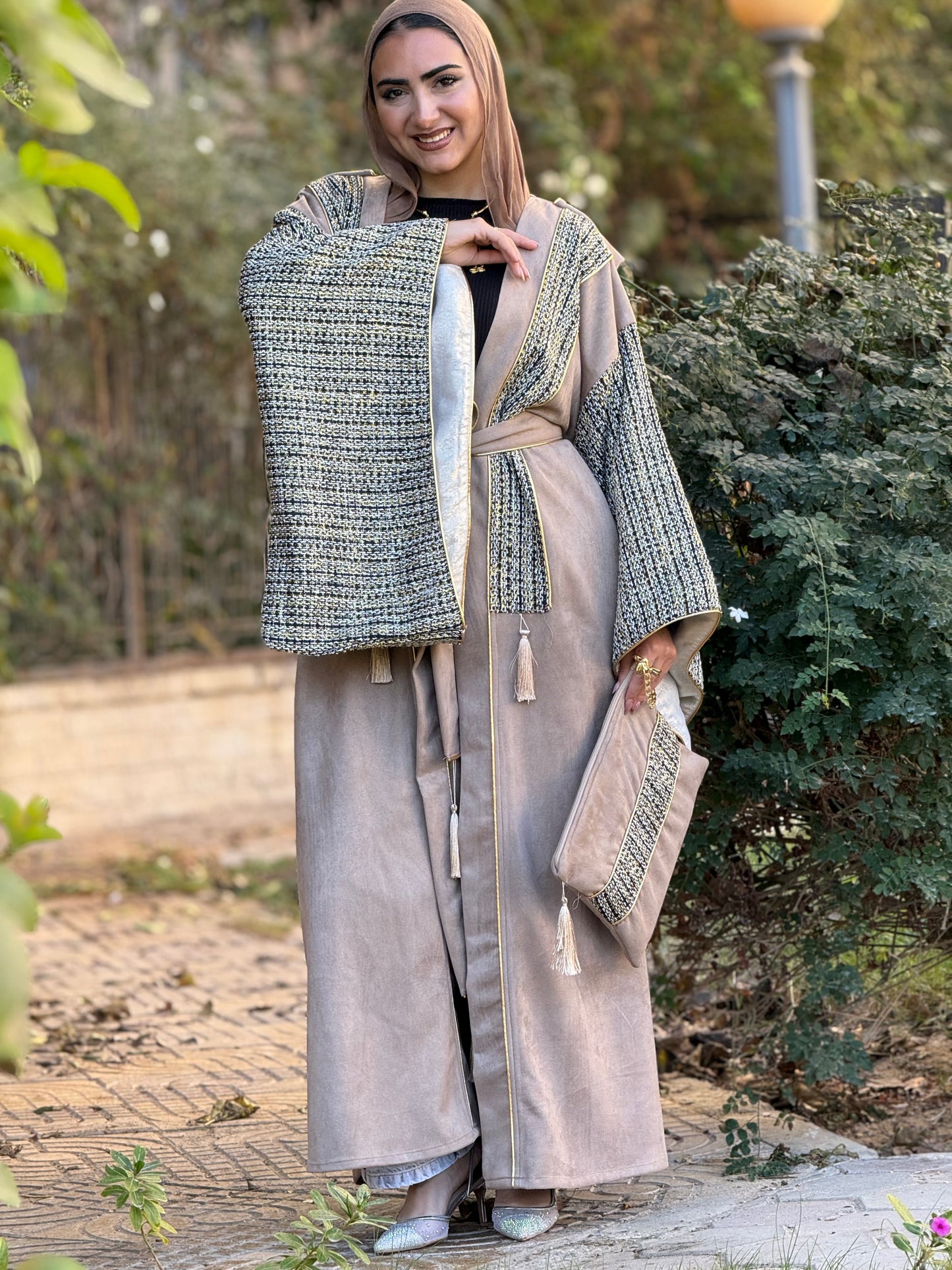 Mocha Shimmery kaftan