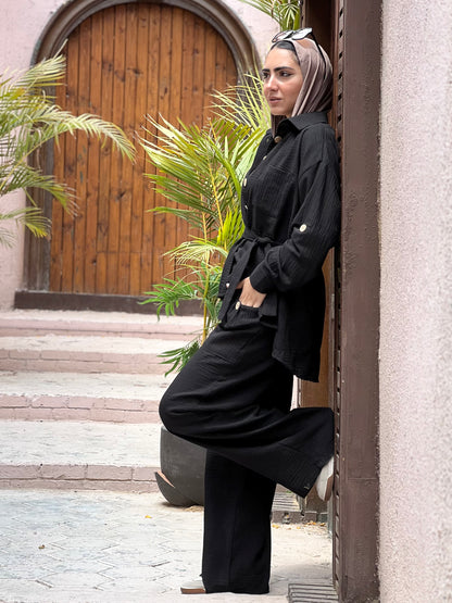 Fräulein linen set (Black)