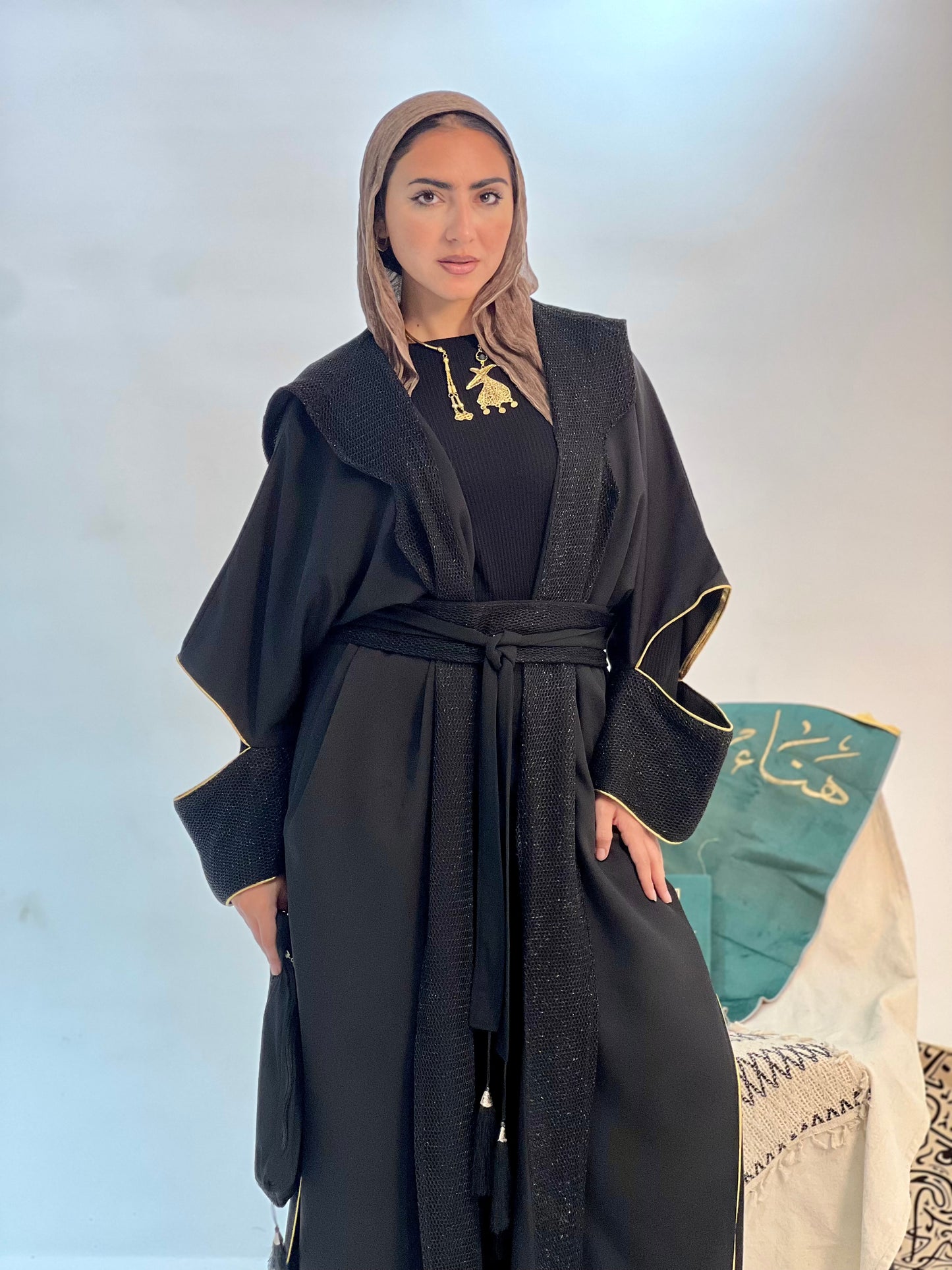 Pure Black Kaftan