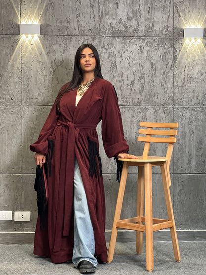 Turkish Velvet Maroon kaftan