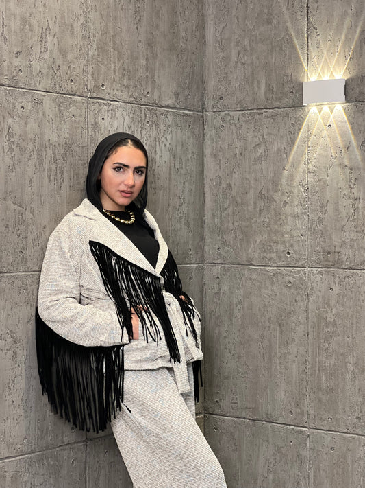 Tweed Fringe Set