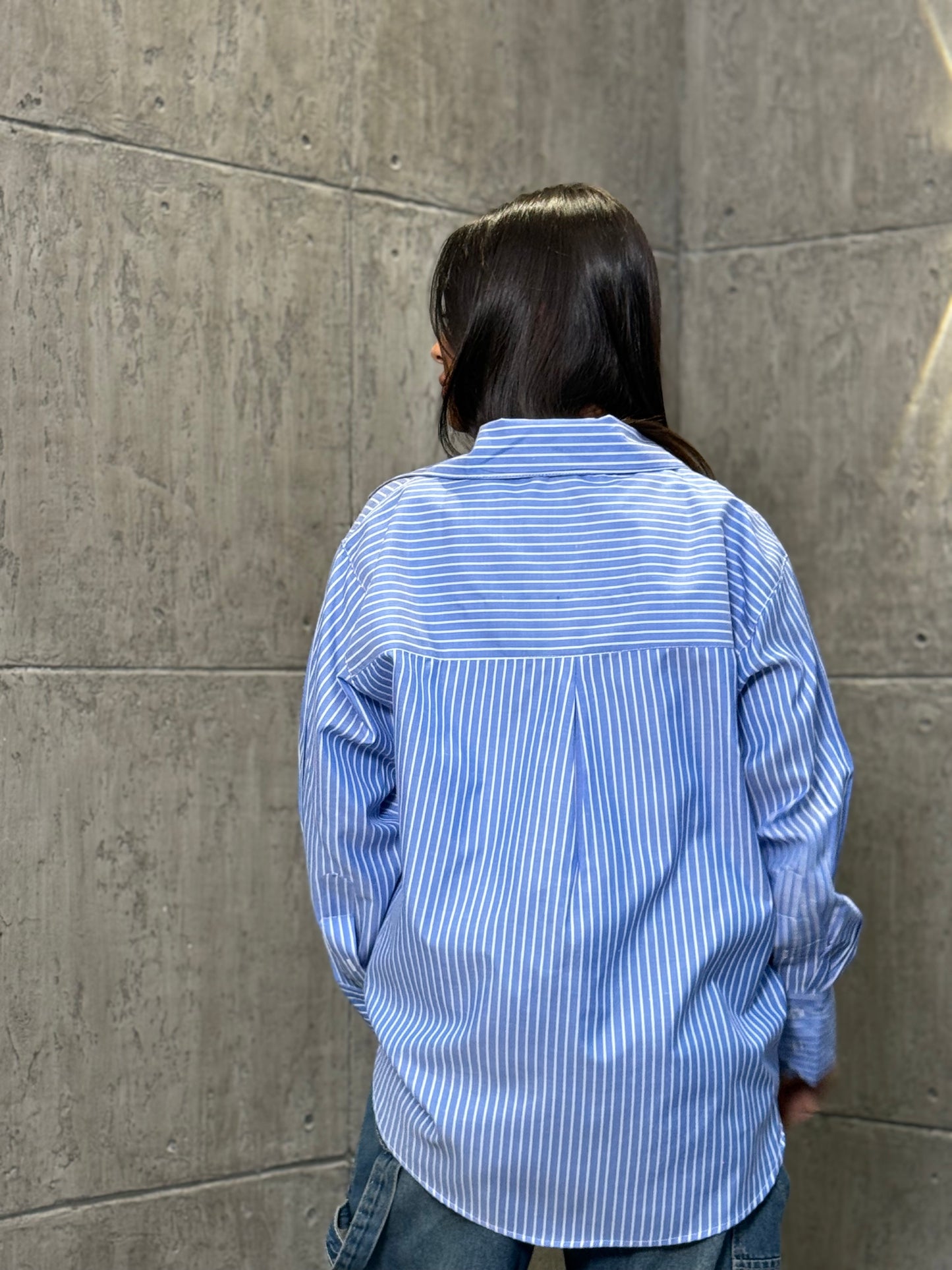 Line Breakers Chemise in Dusty Blue