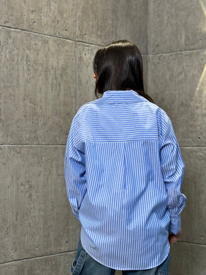 Line Breakers Chemise in Dusty Blue
