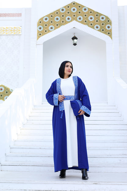 Islamic Calligraphy Blue Kaftan