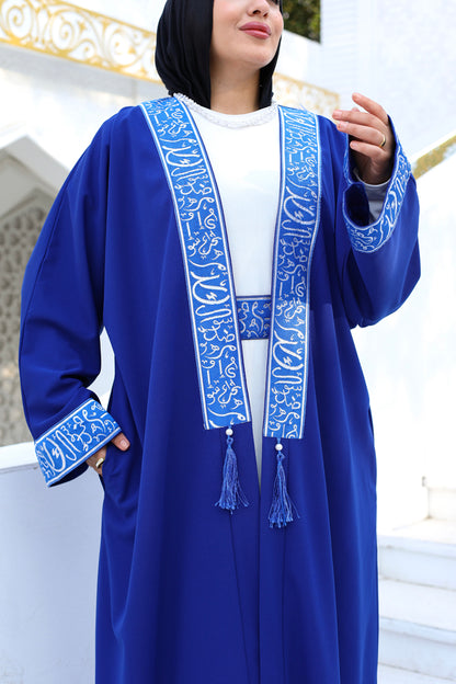 Islamic Calligraphy Blue Kaftan