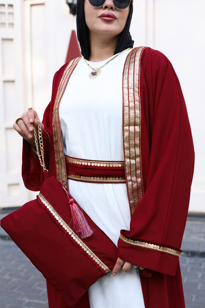 Maroon Coins Kaftan