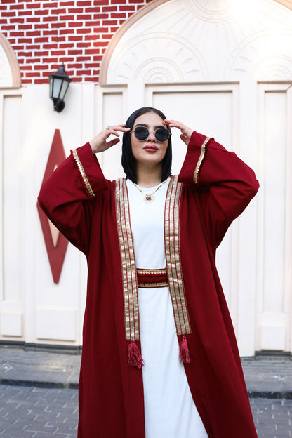 Maroon Coins Kaftan