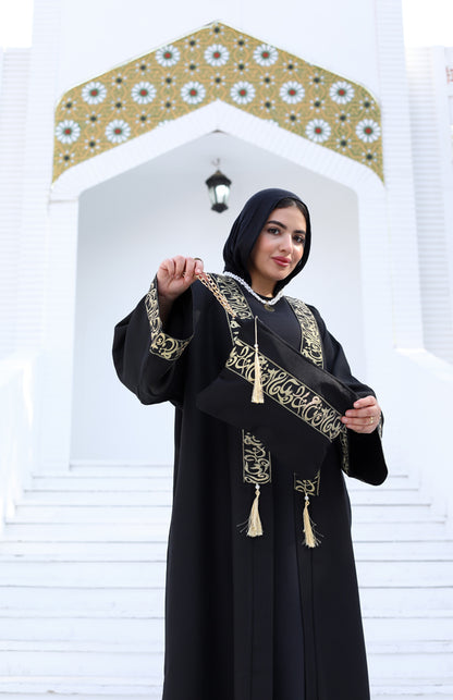 Islamic Calligraphy Black Kaftan