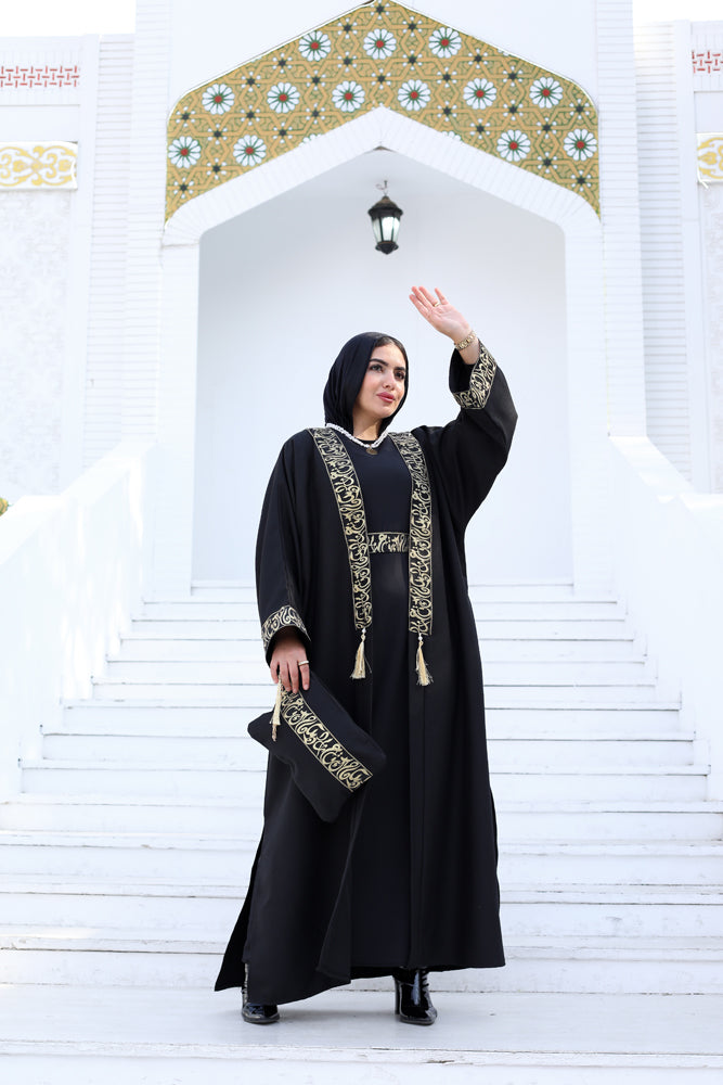 Islamic Calligraphy Black Kaftan