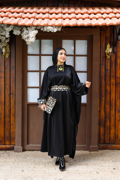 Moroccan Black closed Kaftan