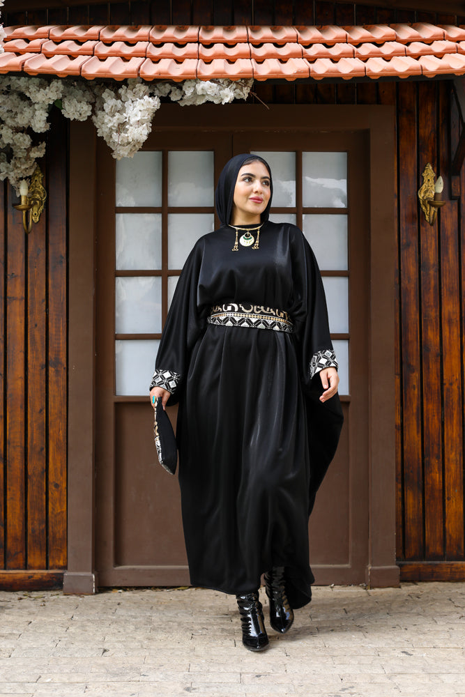 Moroccan Black closed Kaftan