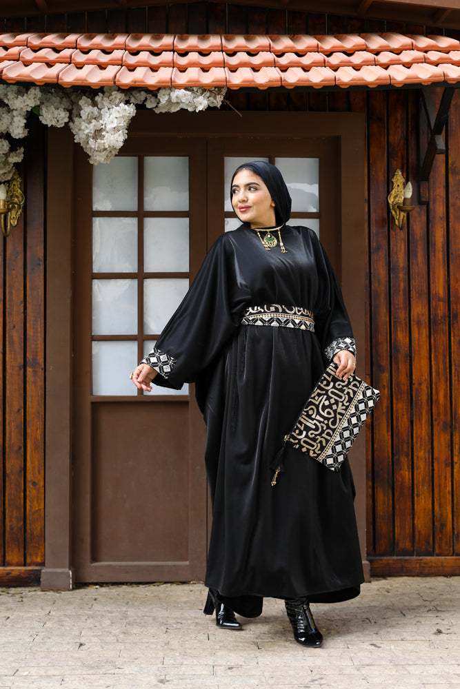 Moroccan Black closed Kaftan