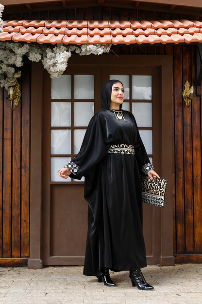 Moroccan Black closed Kaftan